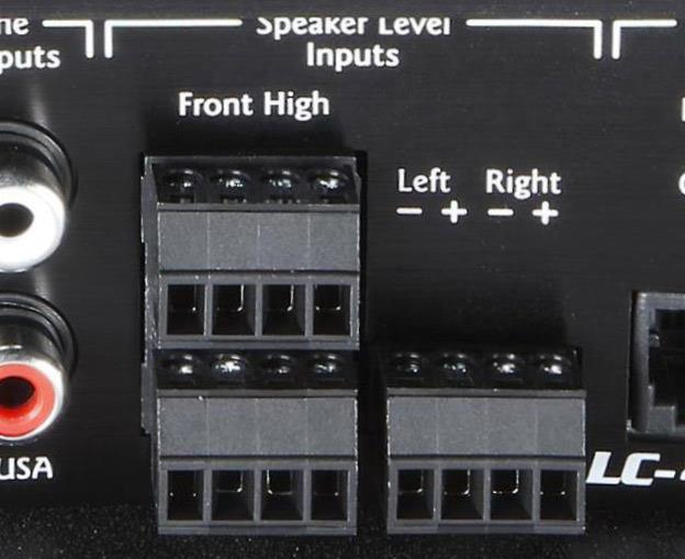 The AudioControl LC-4.800 speaker-level inputs